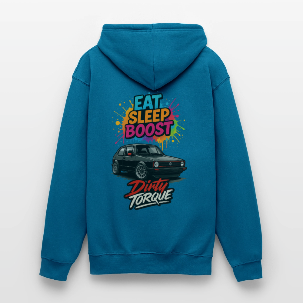 DirtyTorque Eat Sleep Boost Hoodie Unisex - Tiefseeblau 