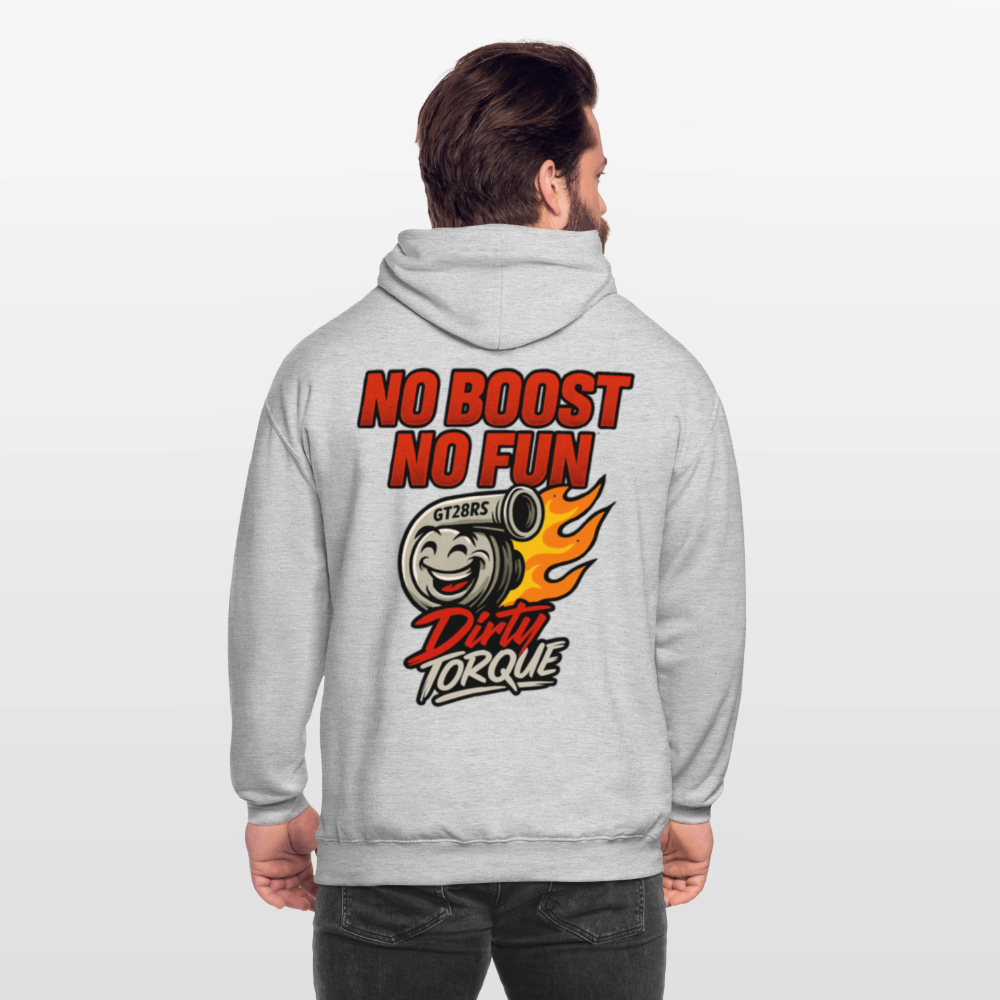 DirtyTorque No Boost No Fun Hoodie Unisex - Hellgrau meliert