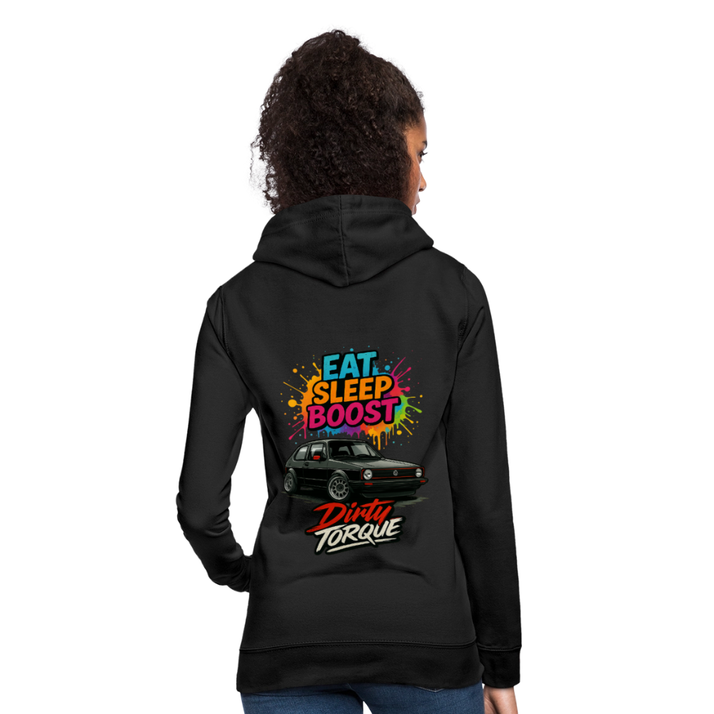 DirtyTorque Eat Sleep Boost Frauen Hoodie - Schwarz