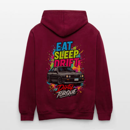 DirtyTorque Eat Sleep Drift  Premium Hoodie Unisex - Weinrot/Anthrazit