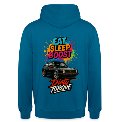 DirtyTorque Eat Sleep Boost Hoodie Unisex - Tiefseeblau 