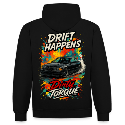 DirtyTorque E36 Drift  Premium Hoodie Unisex - Schwarz/Rot