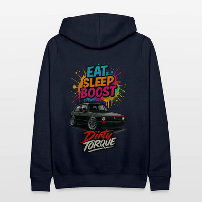 DirtyTorque Eat Sleep Boost Frauen Hoodie - Navy