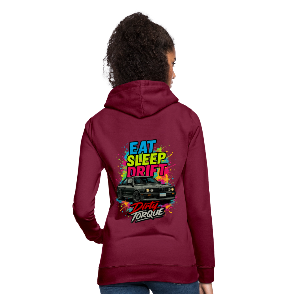 DirtyTorque Eat Sleep Drift Hoodie Women - Bordeaux