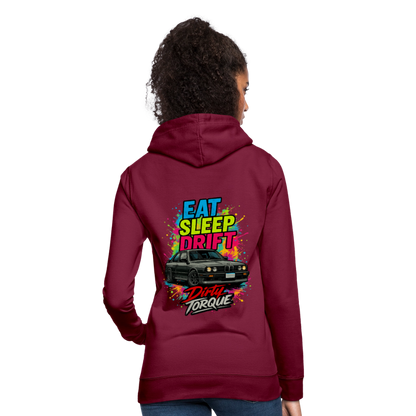 DirtyTorque Eat Sleep Drift Hoodie Women - Bordeaux