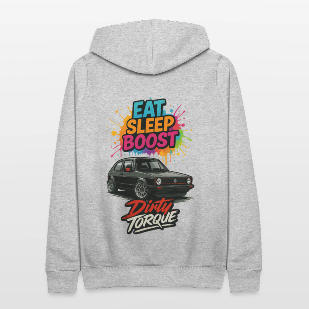 DirtyTorque Eat Sleep Boost Frauen Hoodie - Hellgrau meliert