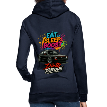 DirtyTorque Eat Sleep Boost Frauen Hoodie - Navy