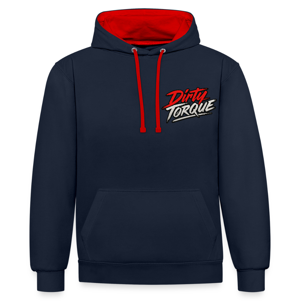 DirtyTorque Daily  Premium Hoodie Unisex - Navy/Rot