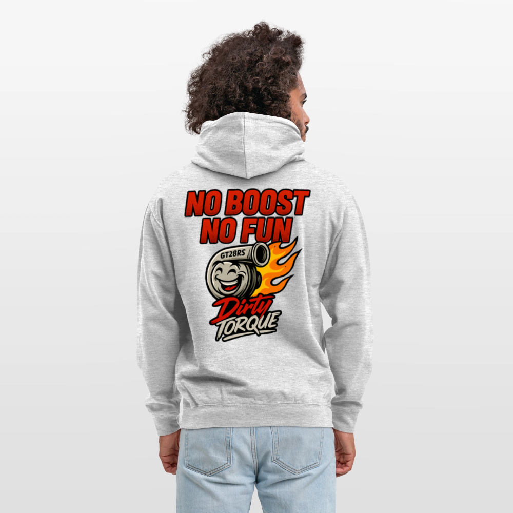 DirtyTorque No Boost No Fun Hoodie Unisex - Hellgrau meliert